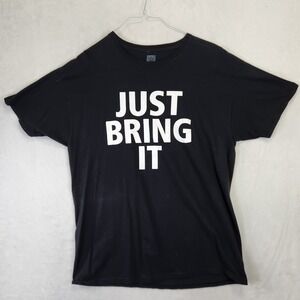 WWE The Rock Just Bring It Brahma Bull Graphic T-Shirt Black XL 2018 Authentic